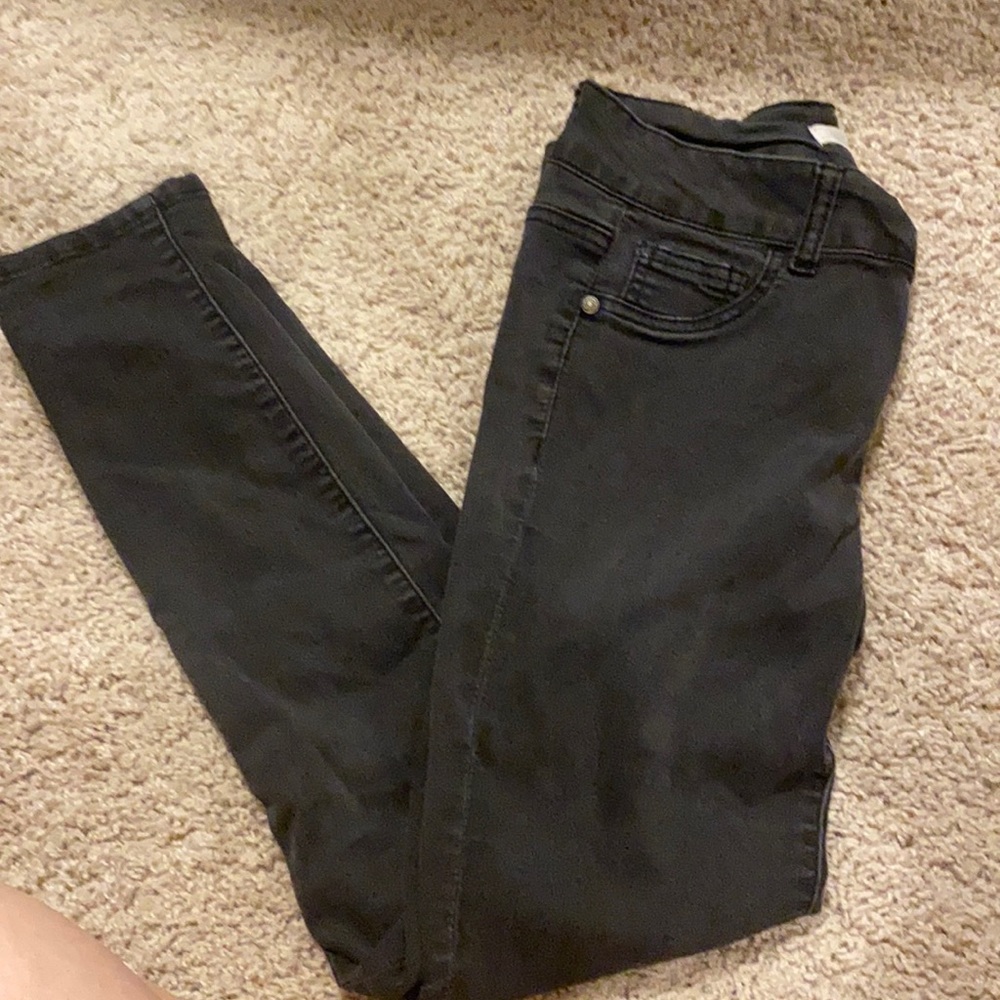 Blue asphalt size large black skinny jeans